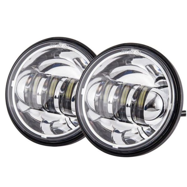 12V Lub Cev Muaj Zog Led Tau Hla Lub Teeb 4.5 'Led Huab Huab Teeb Rau Harley Davidson 4 1/2 Nti Hloov Huab Teeb