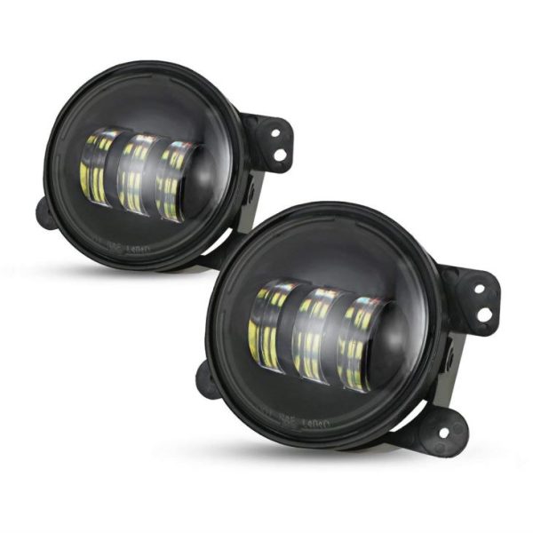 4 Nti Led Hla Teeb Rau Jeep Wrangler Jk 30W 4 'Led Huab Teeb Rau Jeep Jk