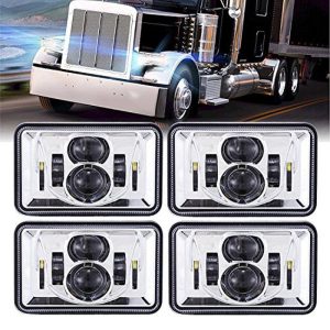 DOT Pom Zoo 4x6 Nti Led Square Taws Teeb Rau Jeep Wrangler Thiab Rau Kenworth Siab / qis Beam