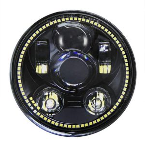 DOT E-Kos Pom Zoo 5.75 Nti LED Lub Teeb Tsa Teeb Meem Pom meej Lens Chip Super Bright Waterproof Rau Harley Maus Taus