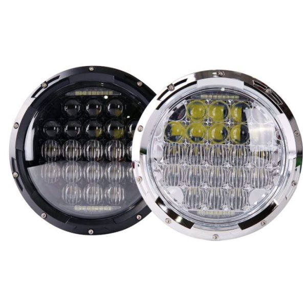 Rau Hummer / rau Royal Enfield LED Headlamp Nrog Siab Tsawg Beam DRL Rau Lub Cev Muaj Zog 7 Nti Teeb Lub Hauv Paus Teeb