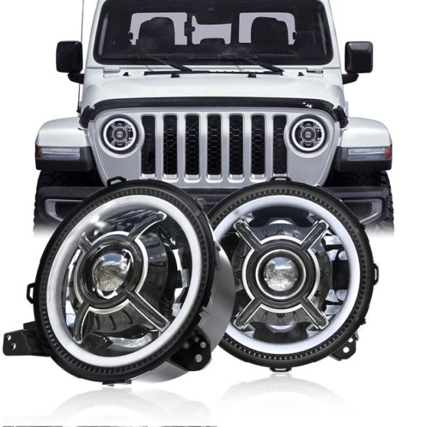 Rau Jeep 9 Nti JL Lub Taub Hau 9 Wrangler JL Lub Taub Hau Teeb 108W JL Lub Teeb Nruab Nrab Hoobkas Nqe