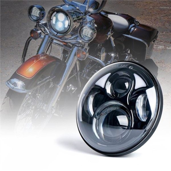 Morsun 5.75inch Hloov Taws Teeb Rau Harley Davidson 12v 24v H4 Taub Hau