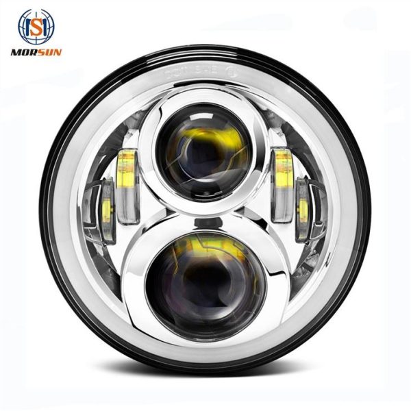 Morsun 7inch Hloov Teeb Taws Teeb Rau Jeep JK 50w 12v Tsheb LED Teeb Taws Teeb