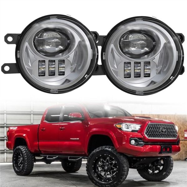 Morsun Dub Chrome 12V LED Huab Cua Teeb Rau Toyota 2016 2017 2018 2019 Tacoma