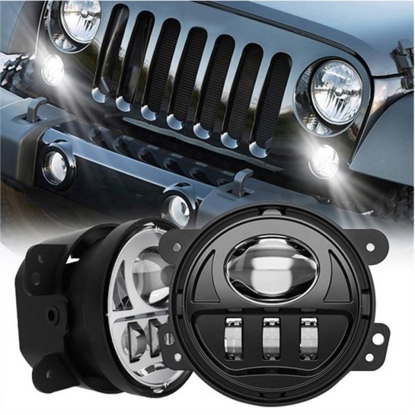 MORSUN Tsheb Accessories 4inch Fog Teeb Rau Jeep Wrangler JK LED Huab Teeb