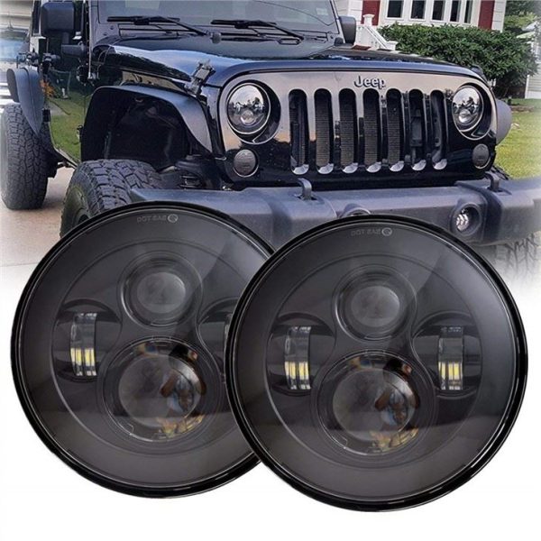 Morsun Siab Txoj Kab Taws Teeb Hloov Led Teeb Taws Teeb Projector Rau 07-15 Jeep Wrangler JK 2 Qhov Rooj