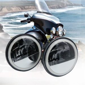 Morsun LED Tsav Huab Huab Teeb Rau Harley-davidson Huab Cua Teeb Nrog Angel Qhov Muag DRL