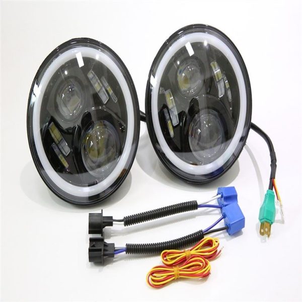 Morsun Lag Luam Wholesale Nqe Tag Nrho Halo LED Taws Teeb Projector Rau Xyoo 1945-1986 Jeep Wrangler CJ