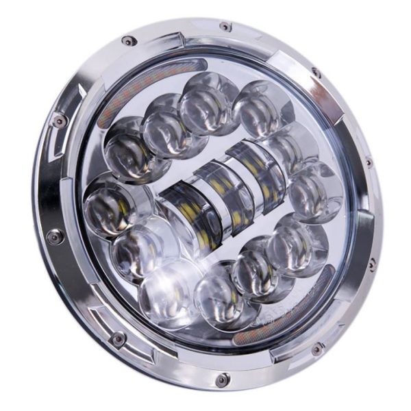 Pauv 7 Nti 90w Led Lub Teeb Tsav Lub Taub Hau Teeb 12v H4 Led Teeb